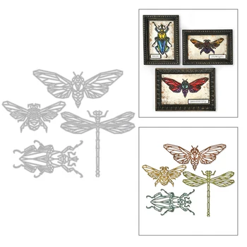 

2020 New Hot Insect Metal Cutting Dies Dragonfly Stencils and Scrapbooking For Animal Foil Die Cut Crafts Supplies Sets No Stamp