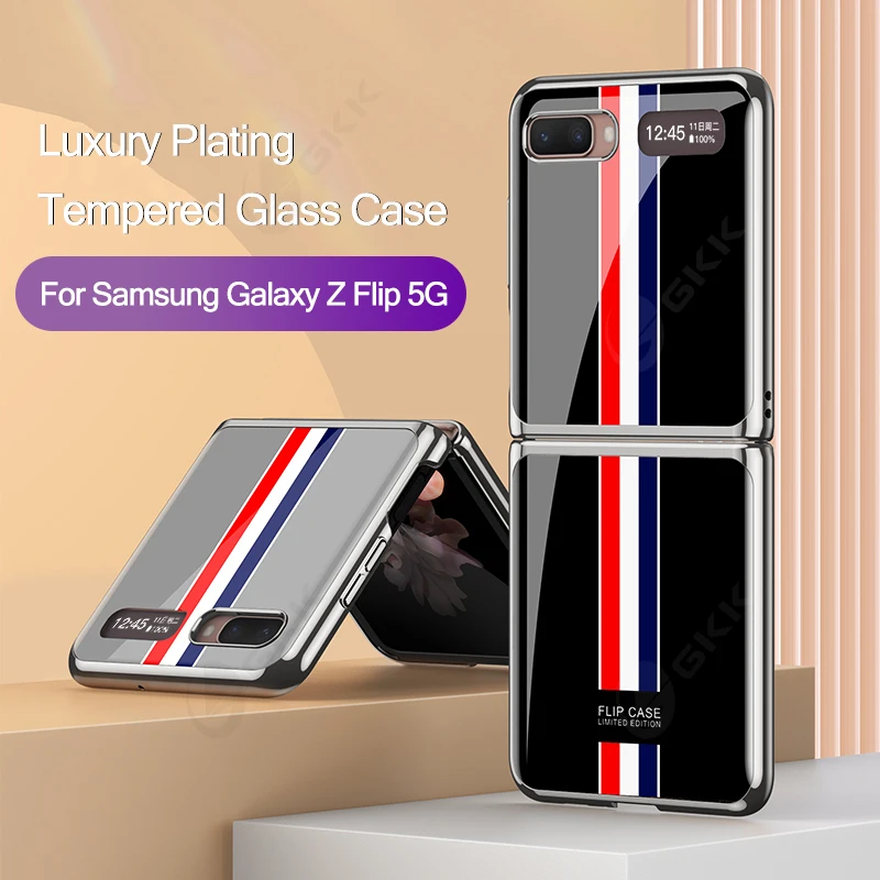 Luxury Tempered Glass Case For Samsung Galaxy Z Flip Fold 2 5g Plating Edge Protective Cover For Samsung Z Flip Fold 2 5g Case Phone Case Covers Aliexpress