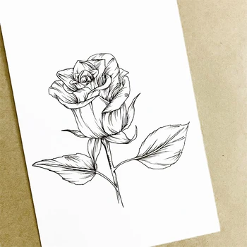 

Clear Stamps Rose Flower Transparent Rubber Stamps Silicone Scrapbooking for Card Making Photo Album Craft Decor New Stamp 2019