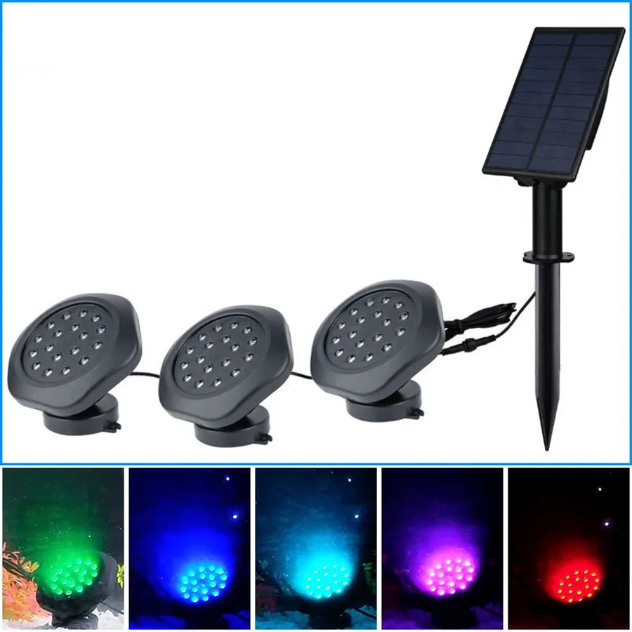 Solar Pond Lights Super Bright Rgb Landscape Underwater Light Solar