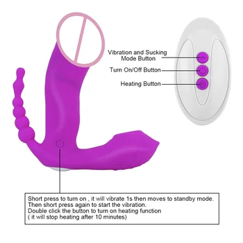 Multifunction 3 In 1 Sucking Vibrator Sex Toys for Women Wearable Dildo Vibrator Anal Vagina Clitoris Stimulator 6