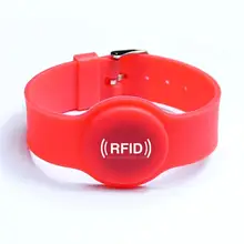 WB05 силиконовый браслет RFID, RFID браслет с биркой для контроля доступа RFID Метка с чипом EM4305