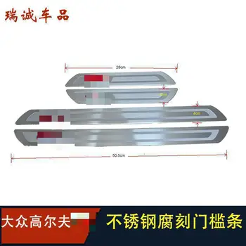 

Ultra thin Door Sill Scuff Plate for Volkswagen GOLF 5 MK5/Rabbit 2006-2010 GTI Car styling