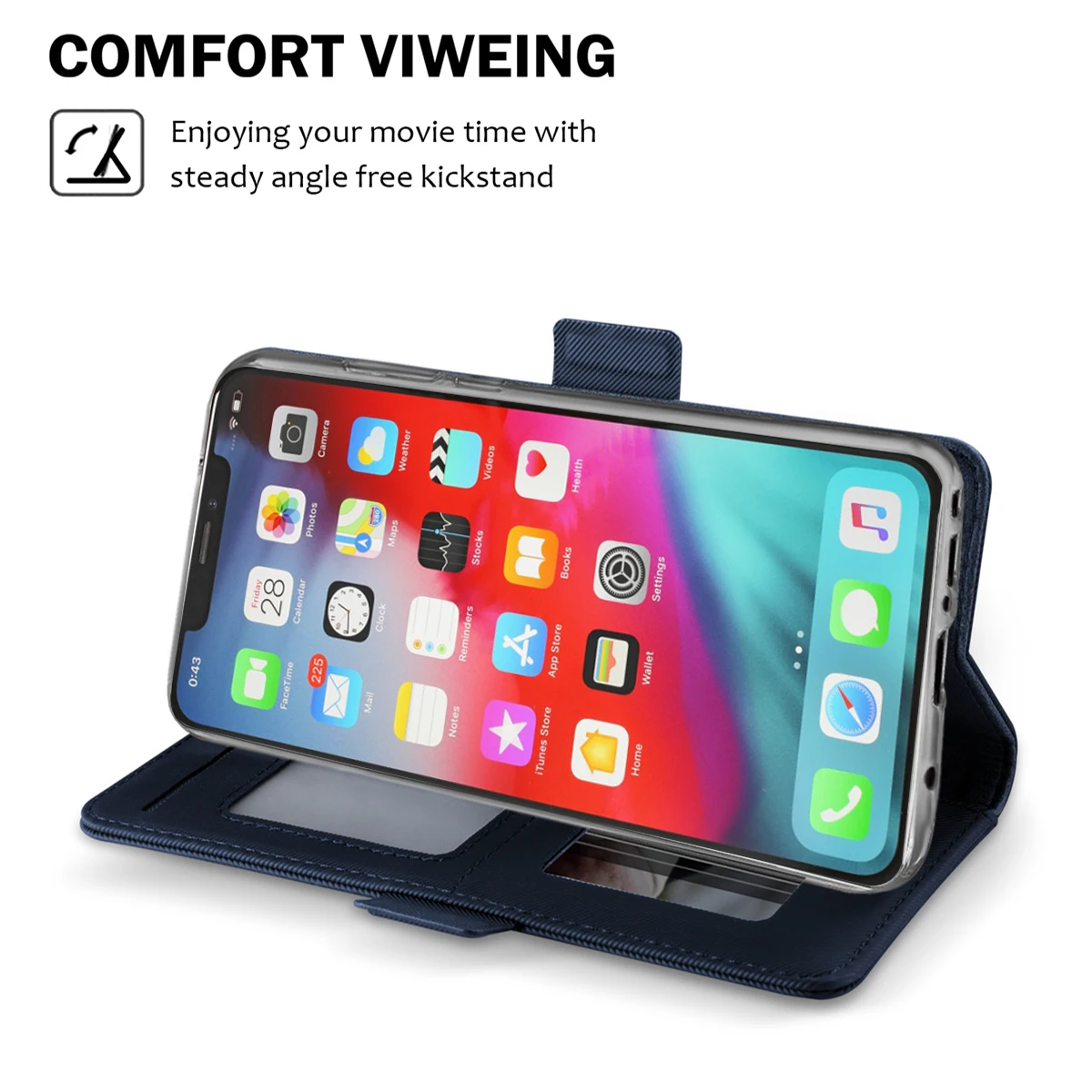 Для iPhone 11/11 Pro/11 Pro Max чехол из искусственной кожи флип-подставка, гнездо для карточек бумажник чехол с зеркалом для iPhone Xi защитный чехол