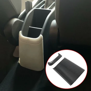 

Carbon Fiber Rear Armrest Air Conditioner Vent Outlet Anti Kick Cover Trim for Honda Fit Jazz 2020