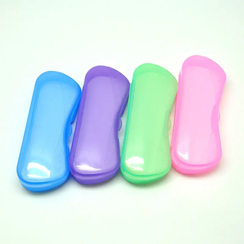

2019 Men And Women Fashion Portable Plastic Translucent Glasses Case Dustproof And Waterproof Storage Type Glasses Case