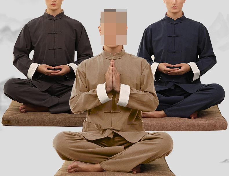 Толстые костюмы из хлопка и льна shaolin kung fu одежда дзен для медитации йоги боевых