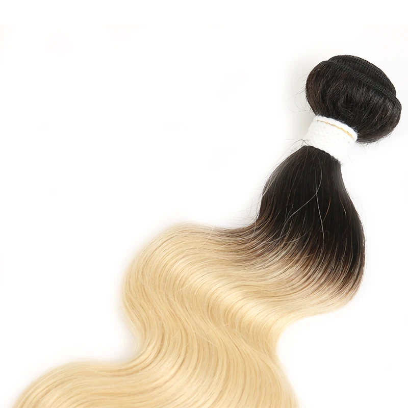 613 Блондин человеческие волосы пряди 3/4 шт. эффектом деграде(переход от темного к бразильские волнистые волосы натуральные кудрявые пучки волос 8-26 дюймов Волосы remy расширение SOKU