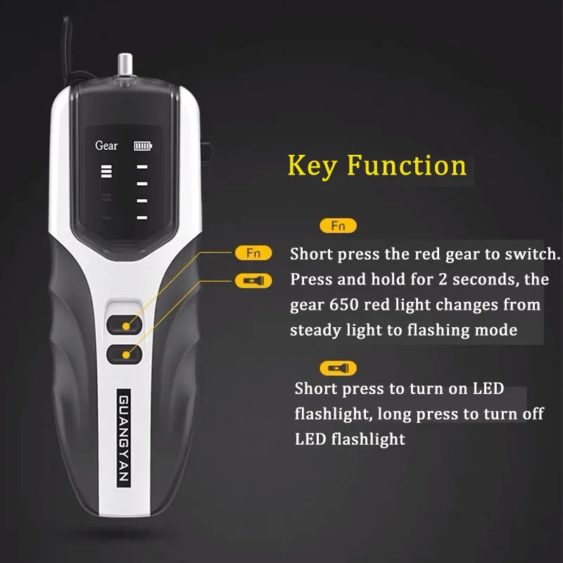 Rechargeable Fiber Optic Tester Pen VFL Red Laser Optical Fiber Optic Red Light Pen Visual Fault Locator 5-30MW