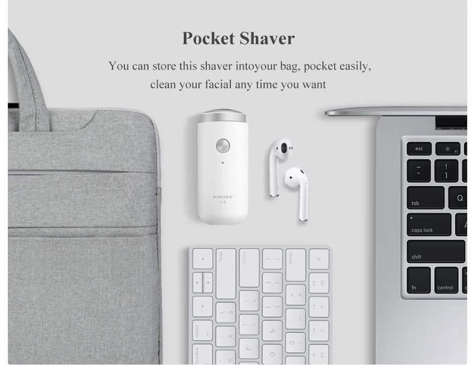 Xiaomi So White мини электробритва, портативная перезаряжаемая бритва с USB триммером для бороды, моющееся бритье для деловой поездки