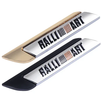 

3D Metal Car ralliart logo Emblem Badge Decal Fender Side Rear trunk Stickers For Mitsubishi ralliart Lancer 9 10 Asx Outlander