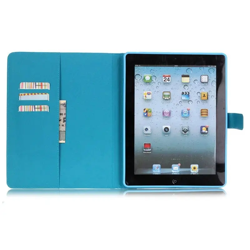 Для Apple iPad 2/3/4 чехол Эйфелева башня планшеты из искусственной кожи с откидной крышкой и подставкой с зернистой текстурой для iPad2 iPad3 iPad4