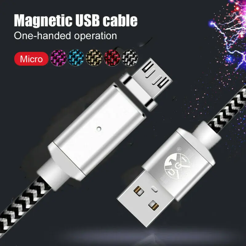 Светодиодный магнитный usb-кабель 2.4A, быстрая зарядка, Micro USB кабель для samsung Galaxy S7 S6 S5 S4 S2 Edge+ htc One M7 LG G2 G3 G4