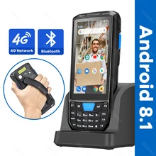 Pda ハンドヘルドアンドロイド 8.1 pos ターミナル 1D 2D qr バーコードスキャナリーダー wifi の bluetooth gps 4 グラムデータコレクタ