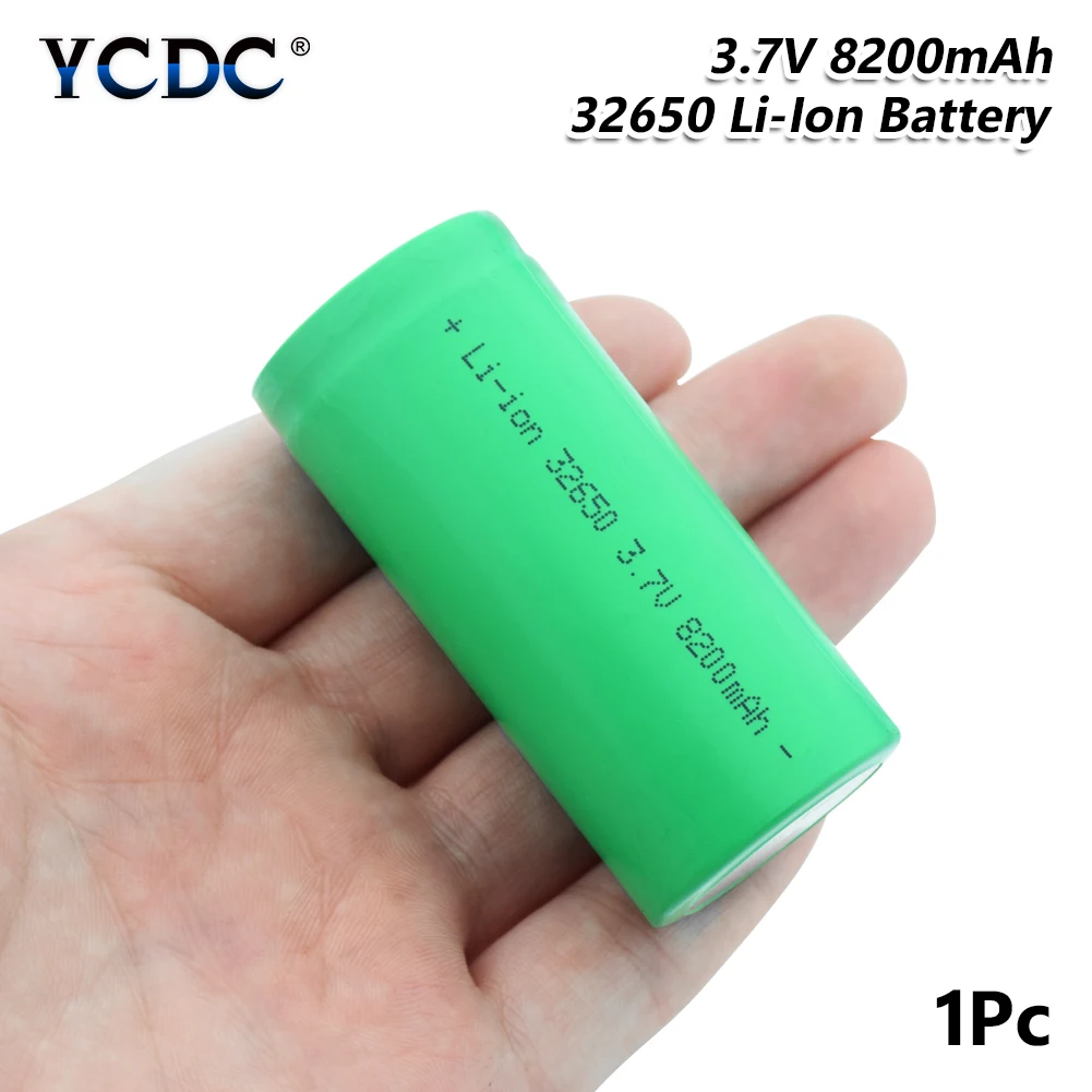 YCDC 3,7 V 8200mAh перезаряжаемый 5с высокоразрядный LiFePO4 32650 литиевая батарея для резервного питания фонарика - Цвет: 1 PCS