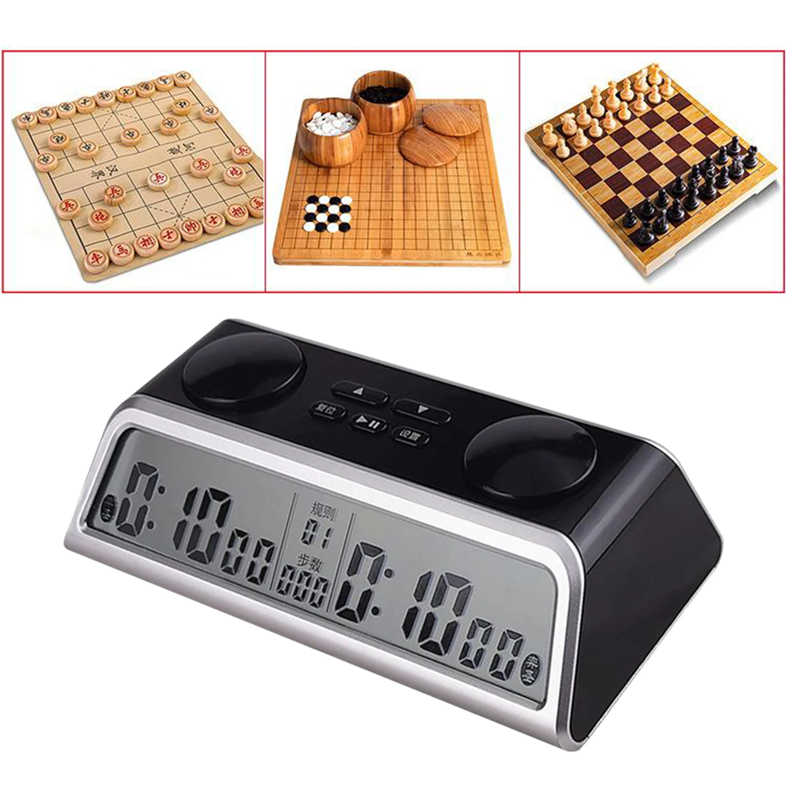 Travel Chess Digital Timer Chess Clock Count Up Down Board Game Clocks BlackChess Sets