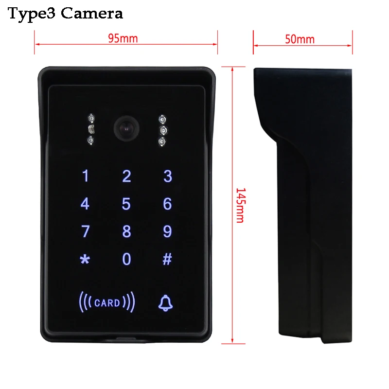 Video Doorbell Wired Video Intercom Camera Monitor Night Vision Waterproof RFID Tag Photogra Home Office Smart video door phone
