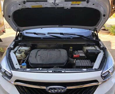 Карбоновое волокно для Chery tiggo 7- передний капот газовые стойки Лифт SupportAbsorber амортизатор углеродное волокно черный