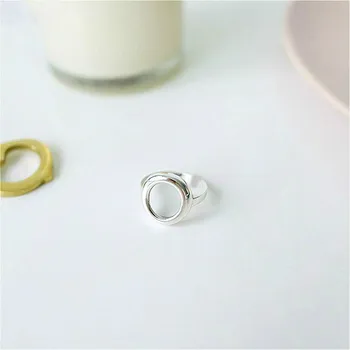 

925 Sterling Silver Rings For Women Geometric Circle High Quality Personality Fashion Fine Jewelry Simple Open Ring 925-948