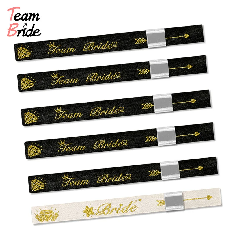 

Team Bride to be Wedding Party Bridesmaid Bracelet decor IdentificationMark for Hen Night Wedding Supplies Bridal Decoration