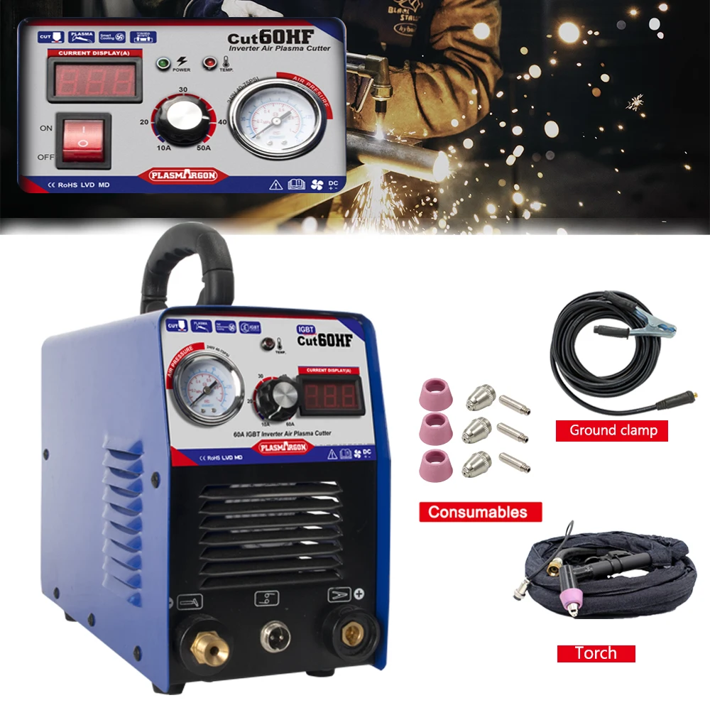 IGBT плазменный резак CUT60 60 ампер 110/220V DC Цифровой Управление аппарат для воздушно
