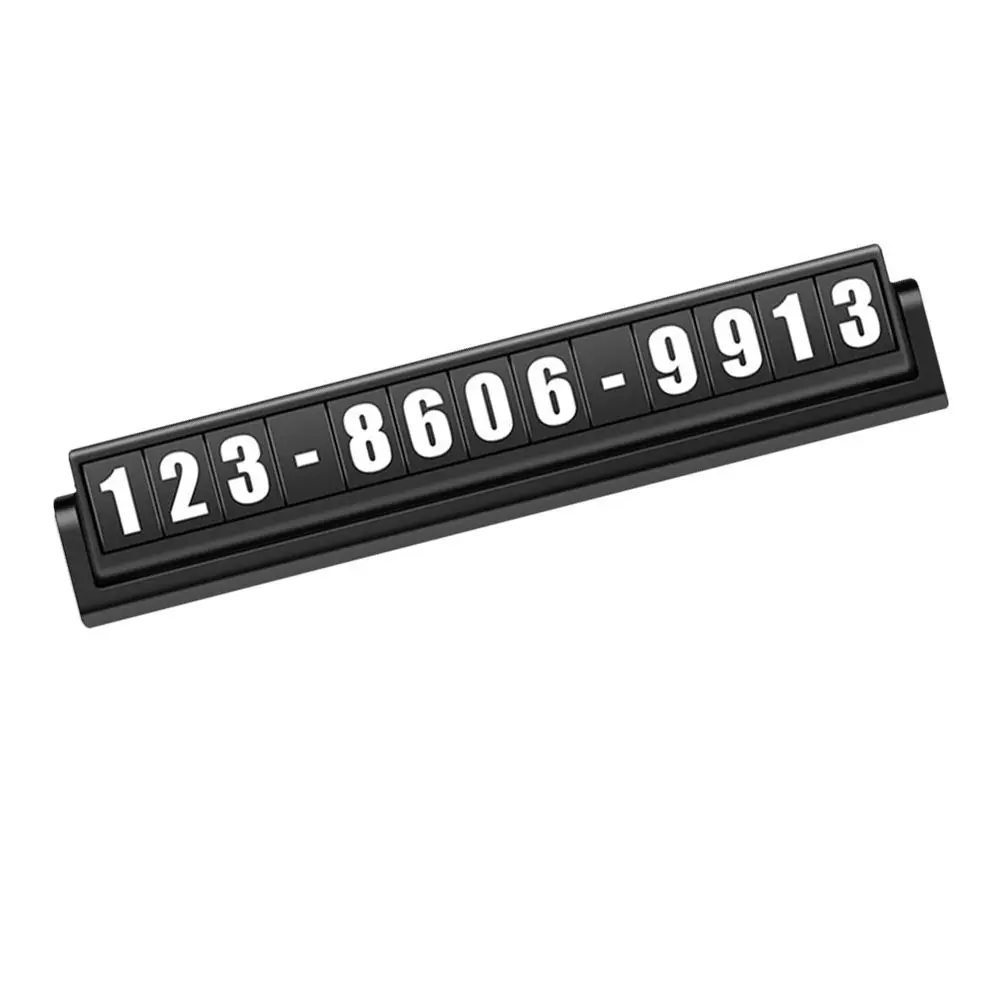 1Pc Car Mounted Temporary Parking Plate Exquisite Night Light Dual Numbers Parking Board Car Accessories