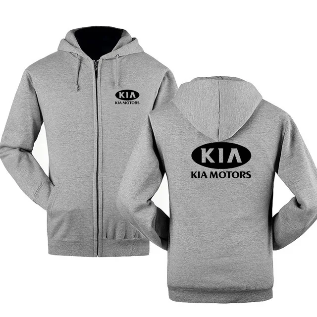 Осень зима логотип Kia толстовки на молнии с принтом для мужчин флисовая куртка с капюшоном толстовки на молнии f
