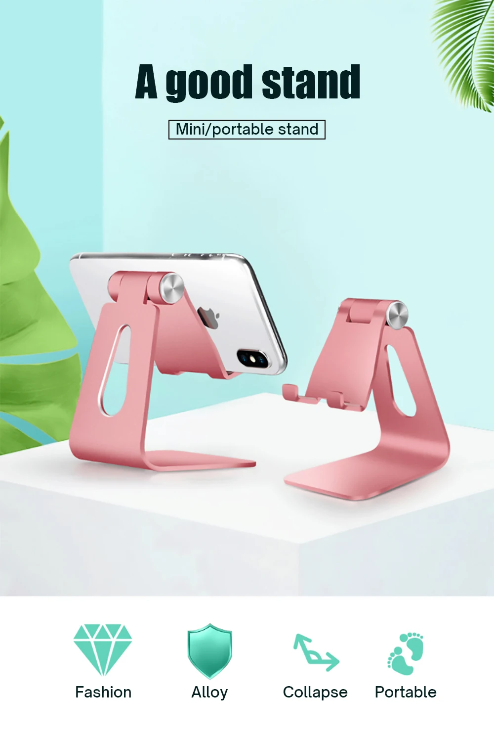 phone stand for desk Foldable Tablet Mobile Phone Desktop Phone Stand for iPad iPhone Samsung Desk Holder Adjustable Desk Bracket Smartphone Stand mobile stand for car