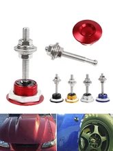 

Aluminum Alloy Push Button Billet Hood Lock Clip Kit Car Quick Latch Black Silver Red Blue 4pc Front Bumper Latch Accessories