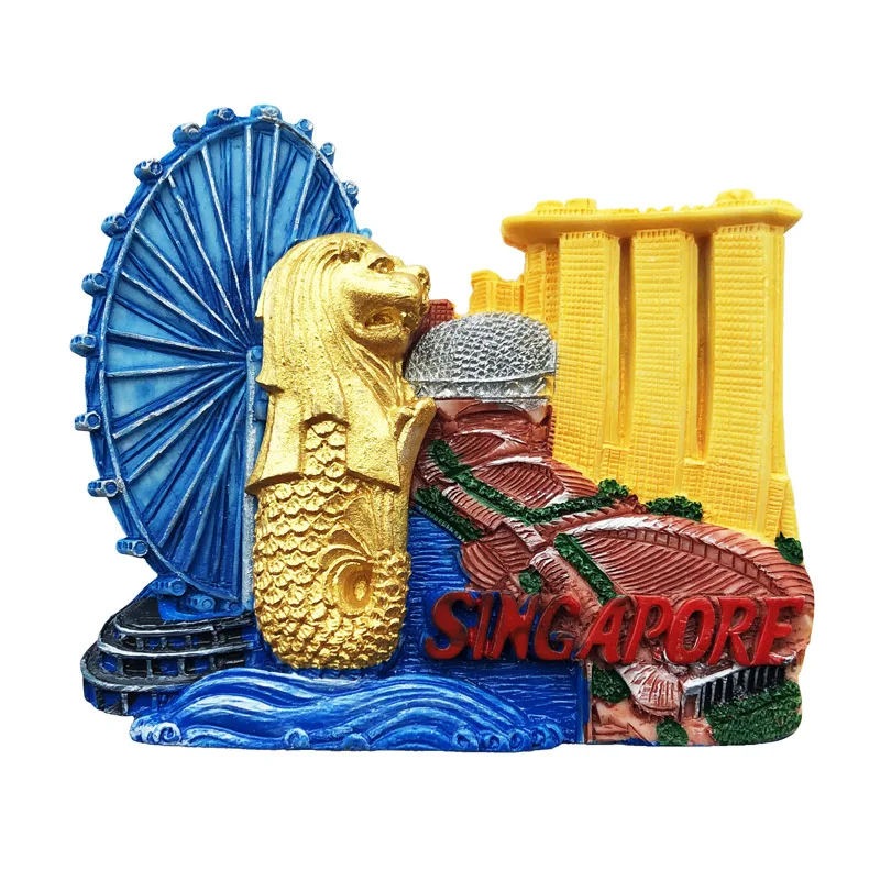 Country Fridge Magnets Singapore Merlion Decorative Resin Sticker Fridge Magnet Sticker World Travel Souvenir Magnetic magnetic fridge magnets magnetic sticker magnetic fridge stickers refrigerator decor