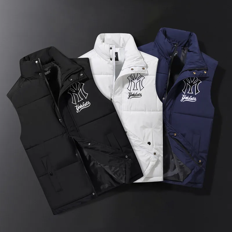 

BJCJWF Men jacket 2020.Winter New Fashion Cotton vest Sleeveless Vest Homme Casual Thicken Waistcoat Chalecos Para Hombre Coats