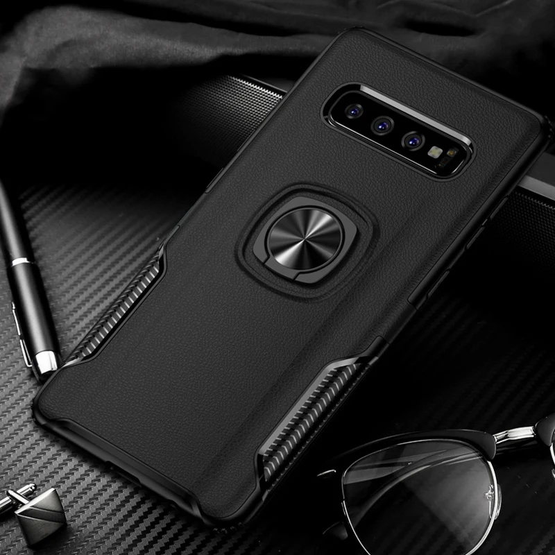 Ударопрочный чехол с магнитным кольцом для samsung S10 Plus S 9 10 A8 силиконовые чехлы для samsung Galaxy S10Plus чехол A 8