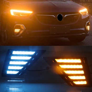 

CSCSCNL 1 Pair Flowing Turn Yellow Signal Function 12V Car DRL Lamp LED Daytime Running Light For Opel Insignia GS 2017 2018