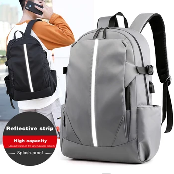 

Luxury Men Backpacks Waterproof nylon USB Laptop Backpack High Quality Computer Bags For Male 2019 Designer Big ravel Backpack