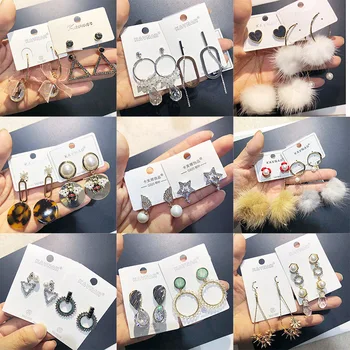 

30 Pairs/lot simple cute women jewelry earrings wholesale 201109-118