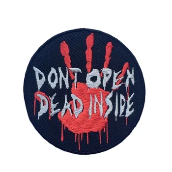 

3'' The Walking Dead Don't Open Dead Inside Sew Iron On Embroidered Applique Patch
