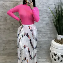 ADFVAT контрастные черно-белые повседневные женские юбки с буквенным принтом модная плиссированная юбка женские вечерние юбки MD-Y202