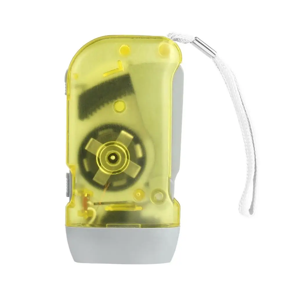 

3 LED Hand Pressing Dynamo Crank Power Wind Up Flashlight Torch Light Hand Press Crank Camping Lamp Light