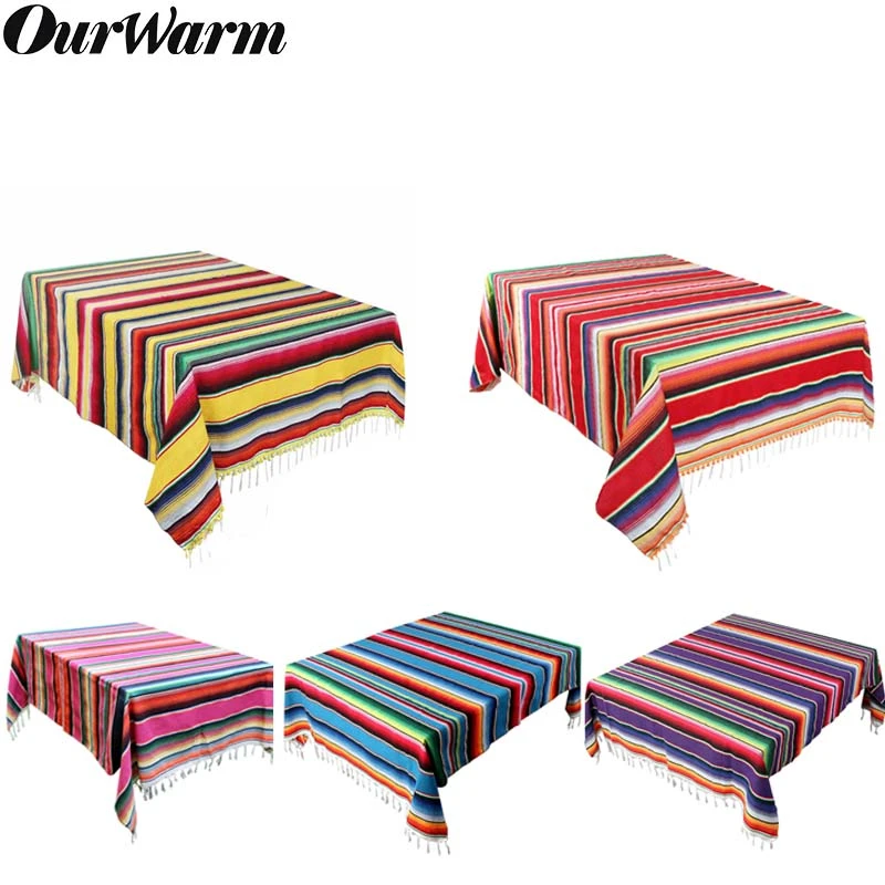 Ourwarm Nappe En Coton Serape Pour Fete Mexicaine 210x150cm Pour Mariage Anniversaire Decoration De Maison Fournitures De Fete A Theme Aliexpress