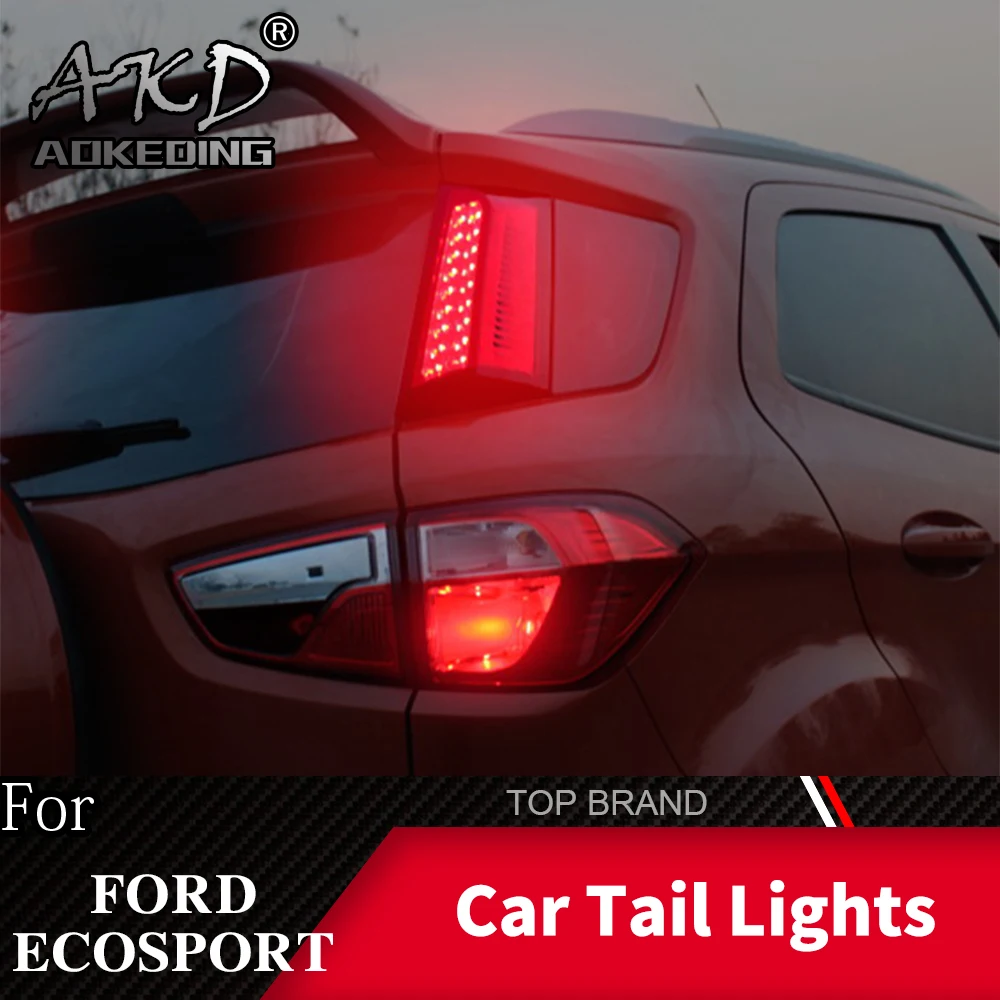 

AKD 2PCS LED Rear Pillar Lamp For Ford EcoSport 2013 2014 2015 2016 Bumper Light Exalted Brake Light Reflector Warning Light