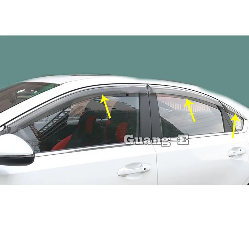 Для Kia K3 Forte Cerato, автомобильный Стильный чехол, пластиковая оконная лампа, стекло, ветровой козырек, дождь/Защита от солнца, вентиляционное отверстие