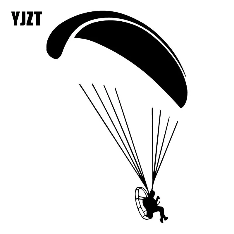 

YJZT 12CM*17.9CM Paramotor flyer Paramotorist Motorparaplan Fashion Decor Car Sticker Vinyl Car Styling Decal C31-0326