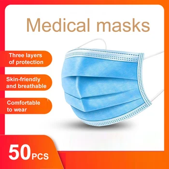 

Disposable Medical Masks Security Soft Breathable 3 Layer Face Masks Mouth Soft Medical Face Mask Meltblown Cloth Surgical Mask