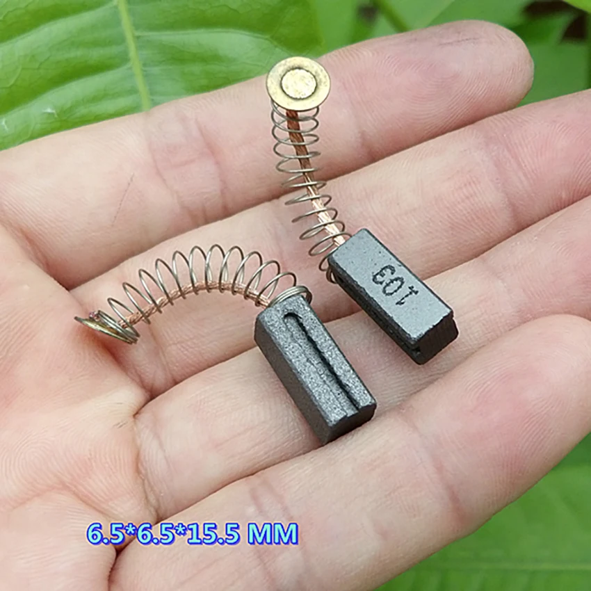5pcs/lot Power tool carbon brush 6.5*6.5*15.5 component carbon brush