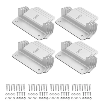 

WSFS Hot 4 Sets Solar Panel Mounting Z Bracket Mounts,Solar Panel Roof Mounting Kit with Nuts and Bolts for RV, Roof,Boat