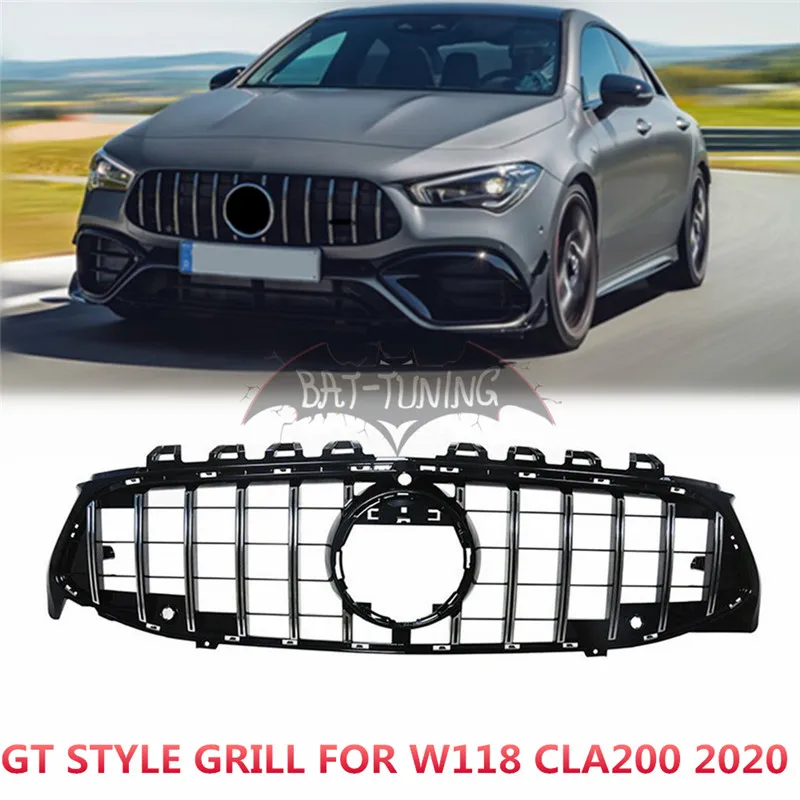 

GT Style Grill For Mercedes W118 CLA Class CLA200 CLA260 CLA220 CLA45 AMG 2020 Upgrade GTR Look ABS Front Bumper Racing Grill
