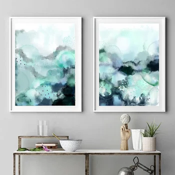

Evolving Ocean Abstract Art Poster Canvas Print Wall Pictures for Living Room No Frame