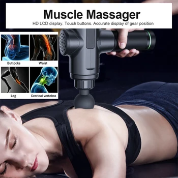 

3200r/min Electric Muscle Massage Gun Deep Percussion Massager Muscle Vibrating Relaxing Muscle Pain Relief Body Shaping 6 Mode