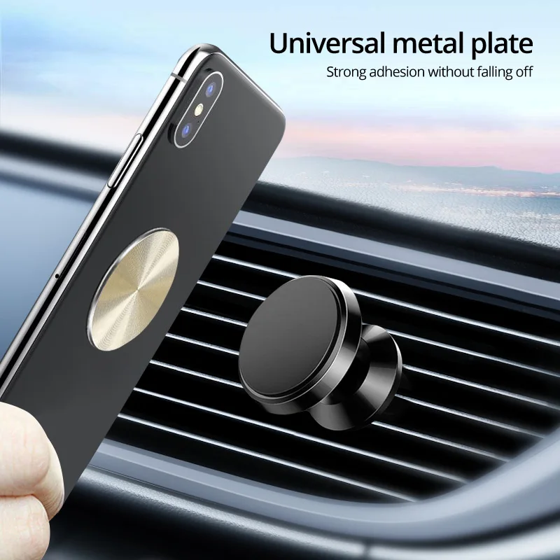 XMXCZKJ Magnetic Metal Plate For Car Phone Holder Universal Iron Sheet Disk  Sticker Mount Mobile Phone Magnet Stand For Samsung