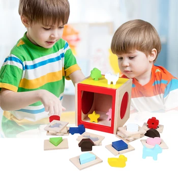 

Preschool Wooden Toys Count Geometric Shape Cognition Match Baby Early Education Teaching Aids Math Toys For Children